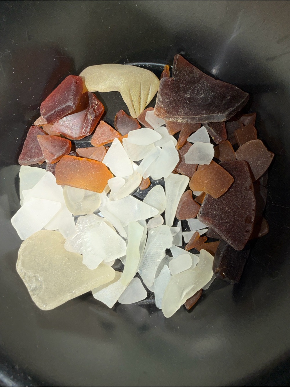 Maine Sea Glass Collection - White, Brown & Amber